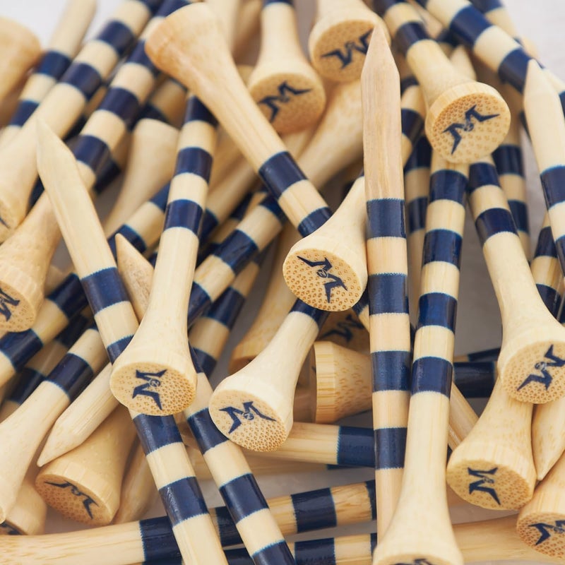 MAZEL Natural Wood/Bamboo Golf Tees 2 3/4 Inch & 3 1/4 Inch,Pack 50 or 120,Reduce Friction & Side Spin,More Stable Golf Tees - Image 1